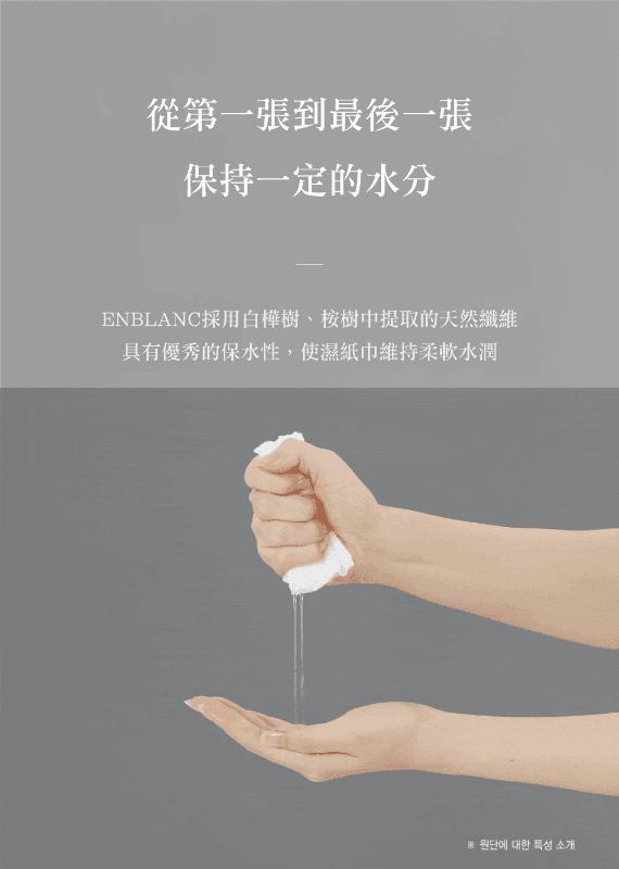 【韓國 ENBLANC】銀離子抗菌輕厚松針 有蓋隨身包純水濕紙巾